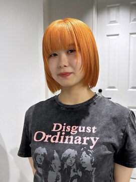 ゼスト 八王子店(ZEST) オレンジベージュ/レイヤーボブ