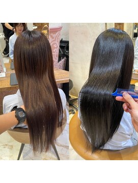 ロンドローズ 名古屋(Lond damaskRose) 顔周り ダブルカラー 名駅 ブリーチ 髪質改善 ボブ 韓国 691