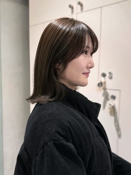 ノーレン 銀座(NOREN) 外ハネボブ/オリーブベージュ/小顔カット/銀座