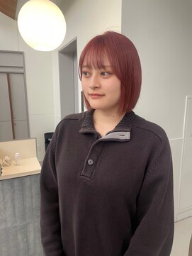 ローレンアオ(LOREN AO) 【LOREN AO】ピンクベージュ/ハイトーンカラー/ボブ