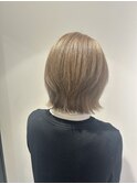 【白髪ぼかし】ブロンドカラー×ボブウルフ