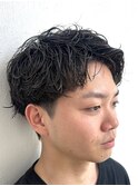 高知/シャドウパーマ/スパイキーショート