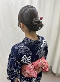 タイトヘア/カチモリヘア/浴衣/鎌倉散策/撮影