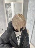 ブリーチカラー ミルクティー アッシュベージュ ケアブリーチ
