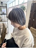ブルーシルバーアッシュブルージュ透明感グラデーションカラー