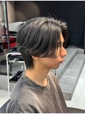 センターパートウルフ
