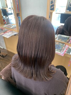 ヘアースペースブルーム プリュス 石橋店(HAIR SPACE BLOOM plus) ラベンダーベージュ/ブリーチ無し/透明感/髪質改善/艶髪