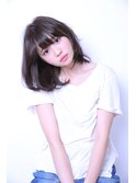 重めラウンド前髪☆ボブミディヘア