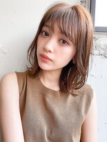 キリ 表参道(kyli)&nbsp;大人かわいいフリンジウェーブ 前髪 薄めバング ココアブラウン