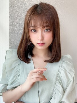 アフロート ディル(AFLOAT D'L) 20代30代40代大人かわいい小顔ボブ ひし形シルエット グレージュ