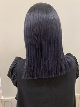 ビューバイネオリーブ 用賀店(Beau'r by neolive) テラコッタデジタルパーマくすみブルー韓国マッシュミニウルフ