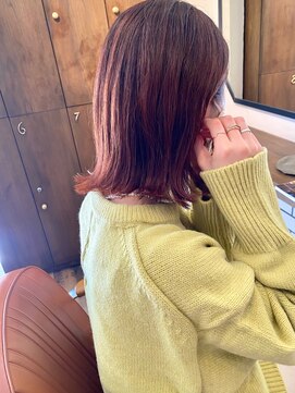 フランチェスカ(Francesca) コーラルピンクカラー / 切りっぱなしボブ / 結べるボブ