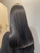 シャトン(chaton)&nbsp;ロング/切りっぱなし/ブルーブラック