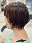 大人可愛い涼しげなショートスタイル/首元スッキリ/30代40代50代