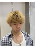 ブリーチヘア波パーマ