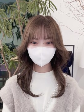 シェルハ(SHELHA) 韓国風くびれヘア レイヤーカット おくれ毛 ブリーチなしカラー