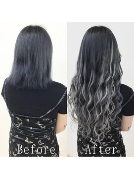 あるじゃんすー 名古屋店 パープル×シルバー#シールエクステ#ホワイトグレージュ#大須