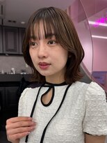 ロンドワン 三宮元町(Lond one) ボブ/切りっぱなしボブ/タッセルボブ/ダークグレー/ミニボブ