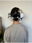 佐賀/結婚式/お呼ばれ/ヘアアレンジ/カチモリ/髪飾り