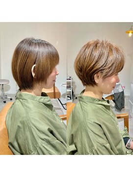 ジュベ 別府店(juve.) 別府ショートボブ顔まわりレイヤーカット髪質改善カラー20代30代