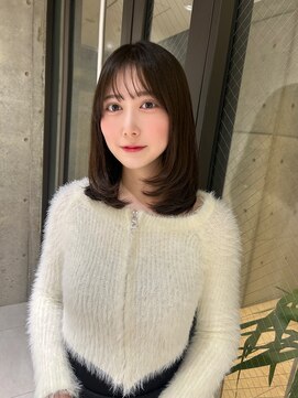 ロンド マーレ 天神大名店(Lond mare) ミディアムレイヤー/似合わせカット/ダークアッシュ