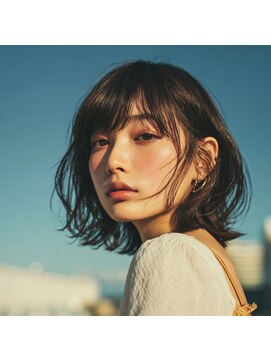 バイエイト(X８) ミディアムパーマくせ毛風パーマボブパーママッシュボブパーマ