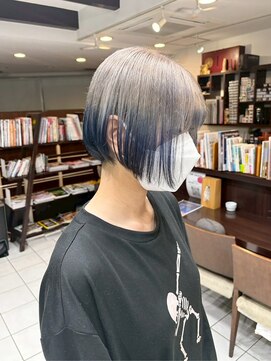 アンドケー 那覇おもろまち店(and K) 裾カラー/ブルーブラック/デザインカラー