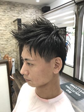 レア メンズツーブロック/スパイキーショート/アクティブショート