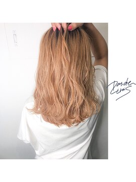 パドトロワ(Pas de trois) 新潟×透明感×ハイトーンベージュ×巻き髪アレンジ