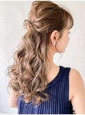 ★ハーフアップ編み込みヘアセット表参道結婚式お呼ばれ#03_0608