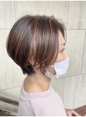 ハイライトが◎!大人ショートボブ