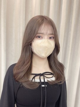 ユニ 表参道(uni) 【uni】新野　リアル韓国ヘア　ミルクティーベージュ