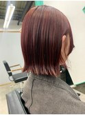 ブリーチなし☆濃くて綺麗なレッド