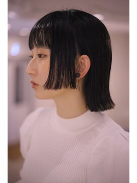 アールハーツ 峰店(R-HEARTS) ぱっつんボブにサイド姫カットでデザインプラス　[栃木/宇都宮]