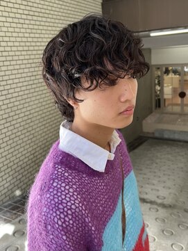 パークレーン アイス イヴェン(park lane ICI yeven) 韓国メンズシースルーマッシュダウンパーマ韓国ウルフカット前髪