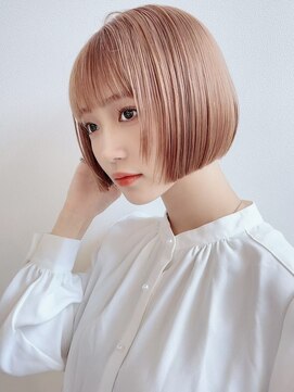 ロシェ 横浜店(loche) デザインカラー×ショートボブハイトーンダブルカラー×横浜