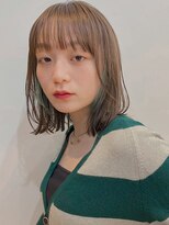 アンガーデン(Une GARDEN) レイヤーボブ/レイヤーカット/デザインカラー/オリーブベージュ