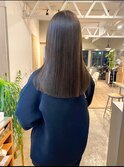 ぷつっとロングヘアアレンジオリーブベージュ