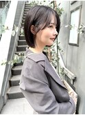 NUDEタッセルボブ韓国レイヤーボブ 切りっぱなしボブ結べるボブ