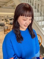 グリーン(green)&nbsp;カシスピンク×パーマ風アレンジ