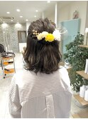 結婚式やパーティーに◎ボブアレンジ！ふわふわハーフアップ♪