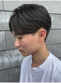 メンズマッシュセンターパートスパイラルパーマニュアンスパーマ