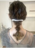 編みおろし　結婚式ヘアセット