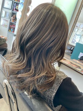 ヘア メイク ココ(hair make coco) ハイライト×モノグレージュ