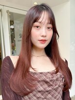 レア 表参道(L'ea)&nbsp;◎ピンクベージュ前髪イメチェンアンブレラカラークールショート