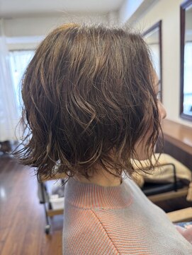 カミナ(KAMINA) オリーブベージュ×ニュアンスパーマ