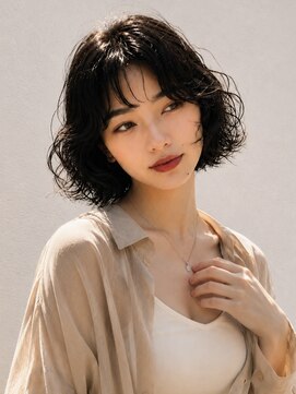 ノラ シブヤ(NORA) 小顔ミディアムパーマミディアムデジタルパーマボブパーマ前髪