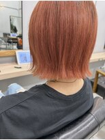 アグ ヘアー セントラル 本厚木店(Agu hair central)&nbsp;切りっぱなしオレンジミディ