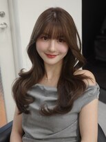 テンダー 川崎(TENDER) 川崎_髪質改善レイヤーワンホンヘアミントベージュ流しバング