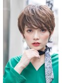 【kate 大宮】小顔ショート×ハイライトベージュ